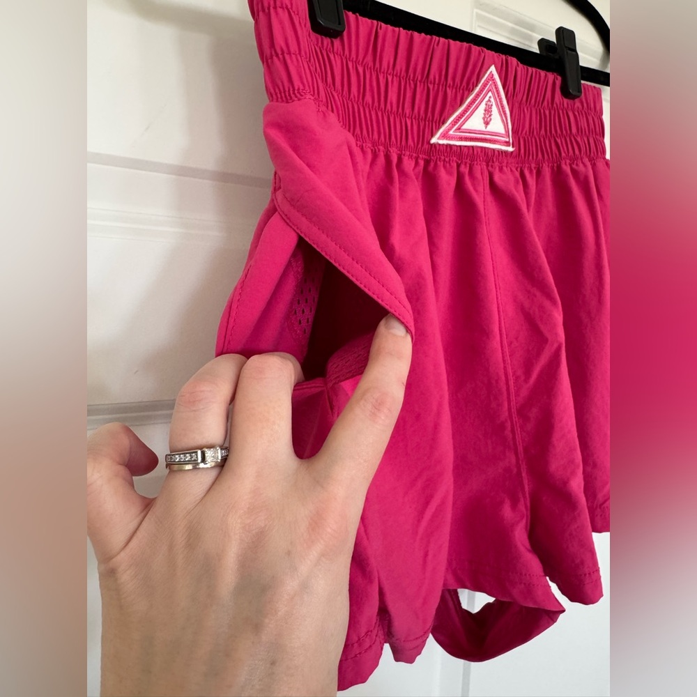 Free People Movement High Waist Pink Next Round Shorts - Picture 2 of 7